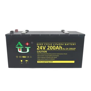 AU24200LA Metal LiFePo4 Battery Pack With M8 Screws High Rate 200A / 300A Constant Discharging Bluetooth Available