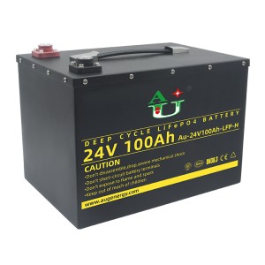 AU2450LA Metal LiFePo4 Battery Pack With M8 Screws High Rate 100A / 200A Constant Discharging